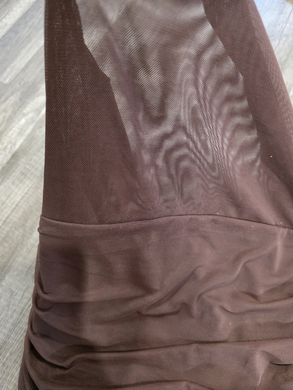 AVIDLOVE BROWN Short Mesh-Top Bodysuit in Brown Skims Shapewear Y2K Festival - Picture 7 of 10